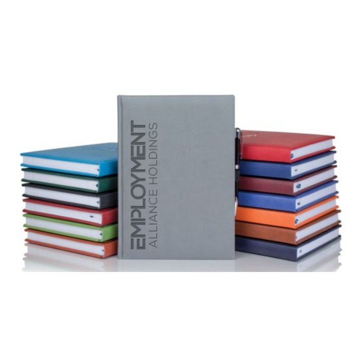 Tucson Grande Lined White Page Journal with Pen & Loop