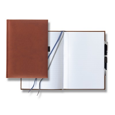 Tucson Grande Lined White Page Journal with Pen & Loop