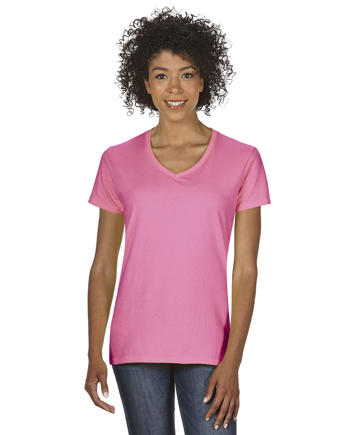 Ladies' Heavy Cotton™ V-Neck T-Shirt