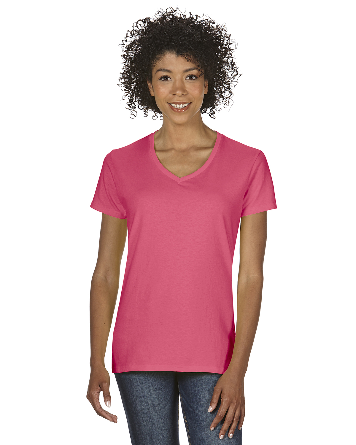 Ladies' Heavy Cotton™ V-Neck T-Shirt