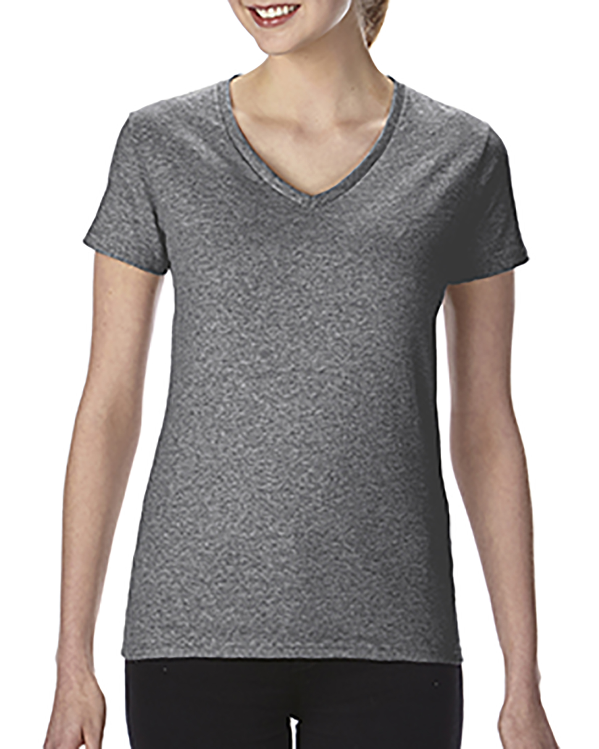 Ladies' Heavy Cotton™ V-Neck T-Shirt