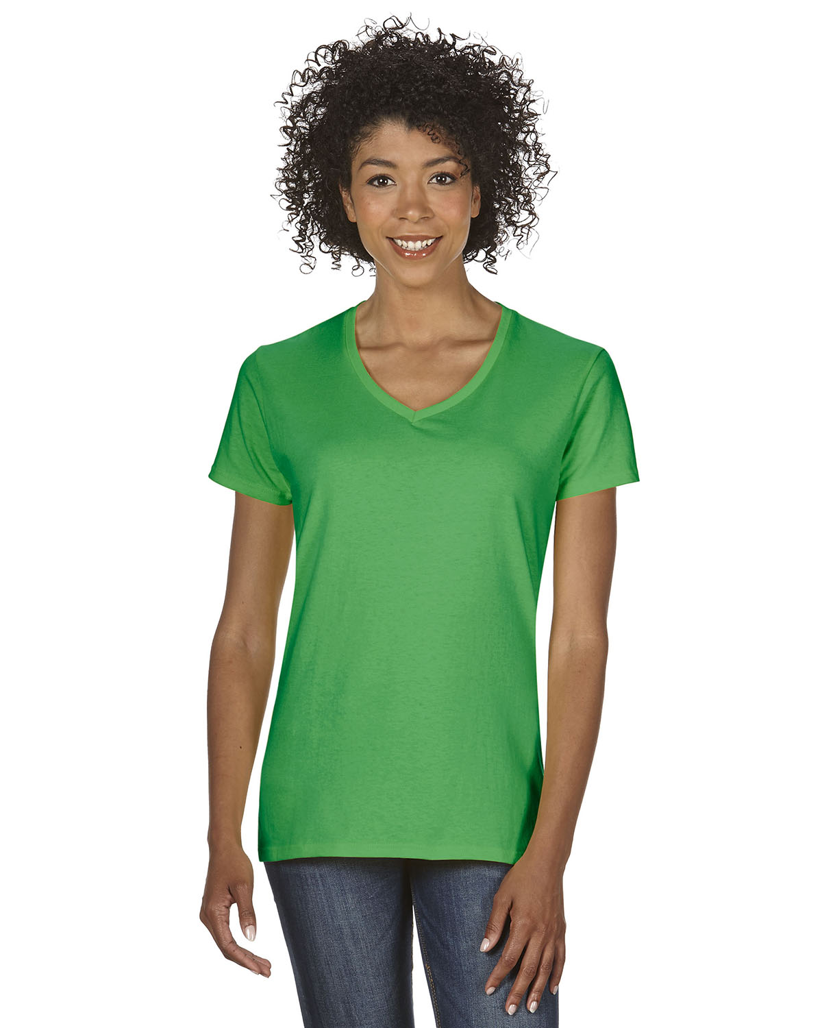 Ladies' Heavy Cotton™ V-Neck T-Shirt