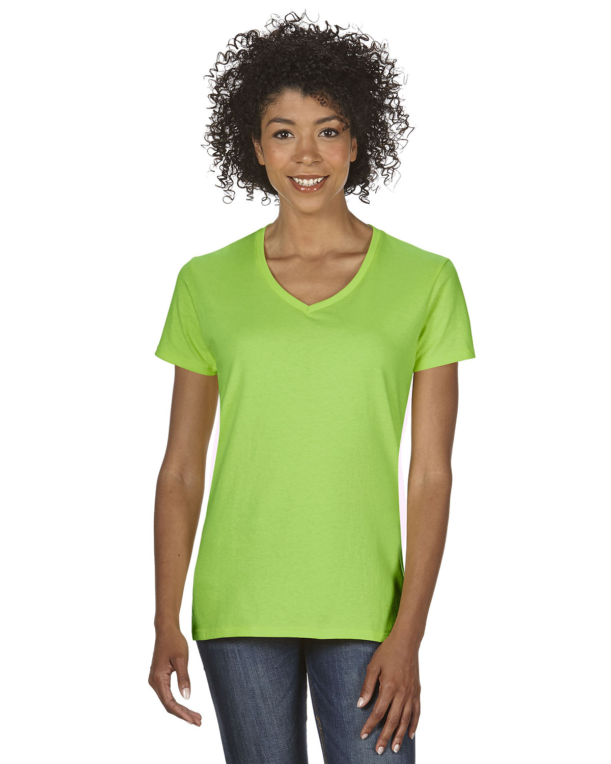 Ladies' Heavy Cotton™ V-Neck T-Shirt