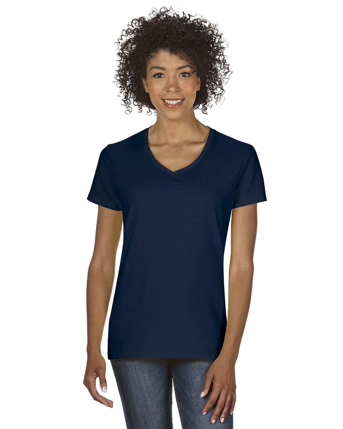 Ladies' Heavy Cotton™ V-Neck T-Shirt
