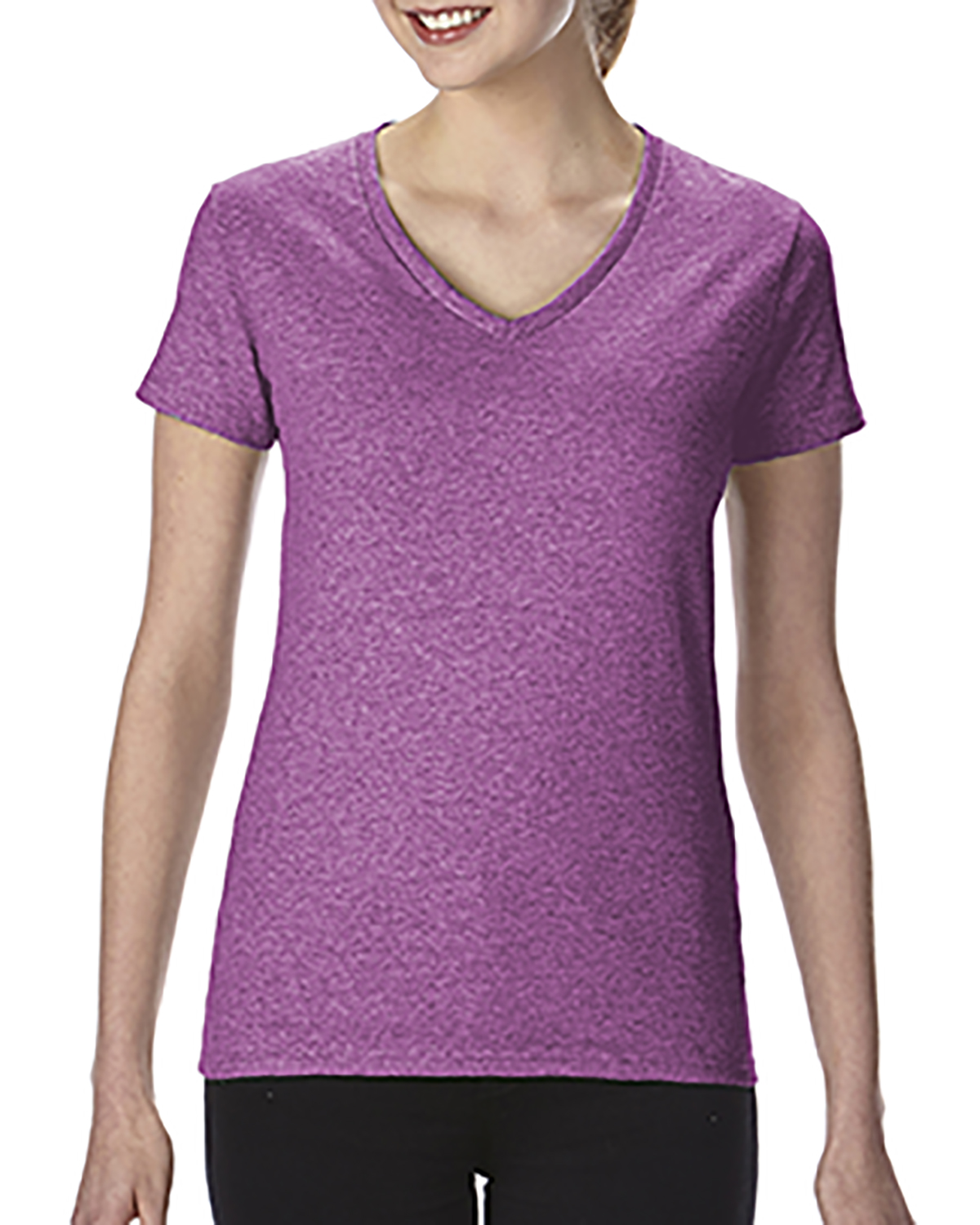 Ladies' Heavy Cotton™ V-Neck T-Shirt