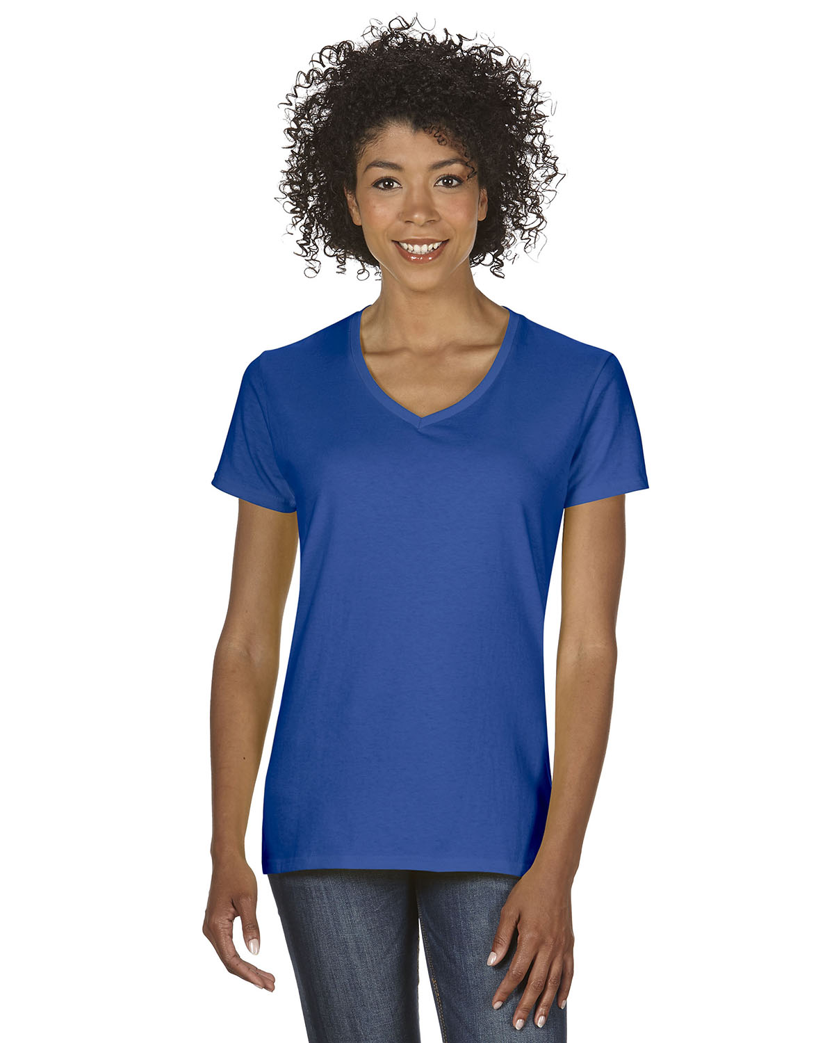 Ladies' Heavy Cotton™ V-Neck T-Shirt