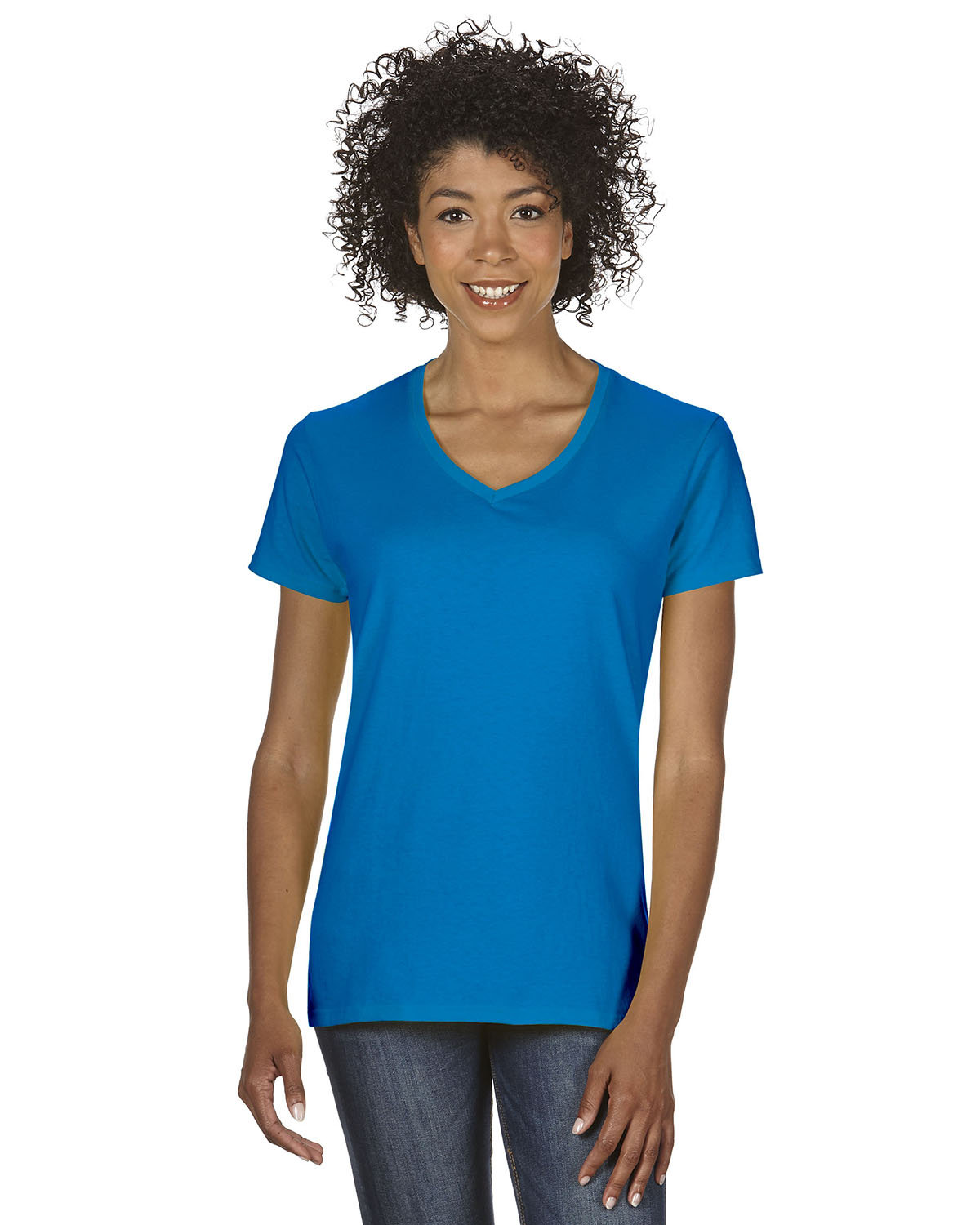 Ladies' Heavy Cotton™ V-Neck T-Shirt