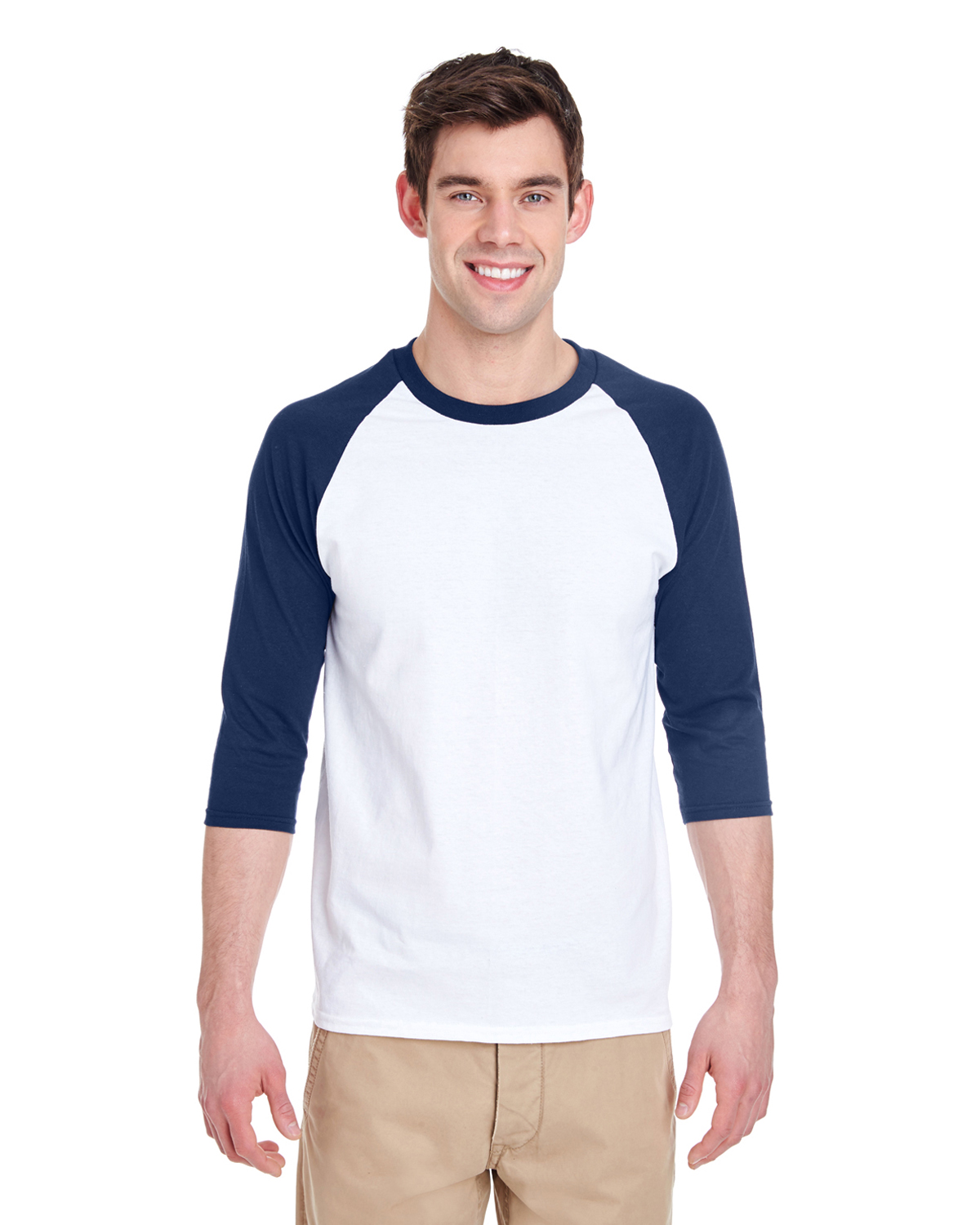 Adult Heavy Cotton™ 3/4-Raglan Sleeve T-Shirt