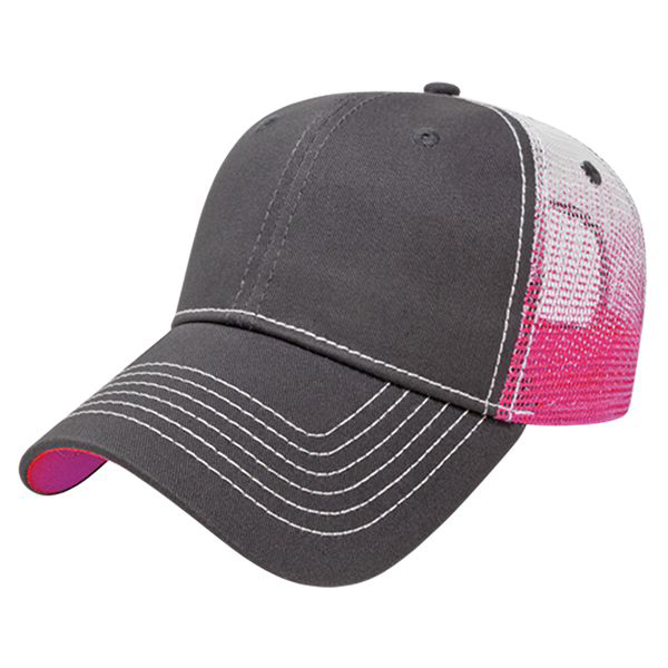 Gradient Screen Print Mesh Cap