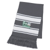 Two-Tone Knit Scarf With Fringe_Embroidered