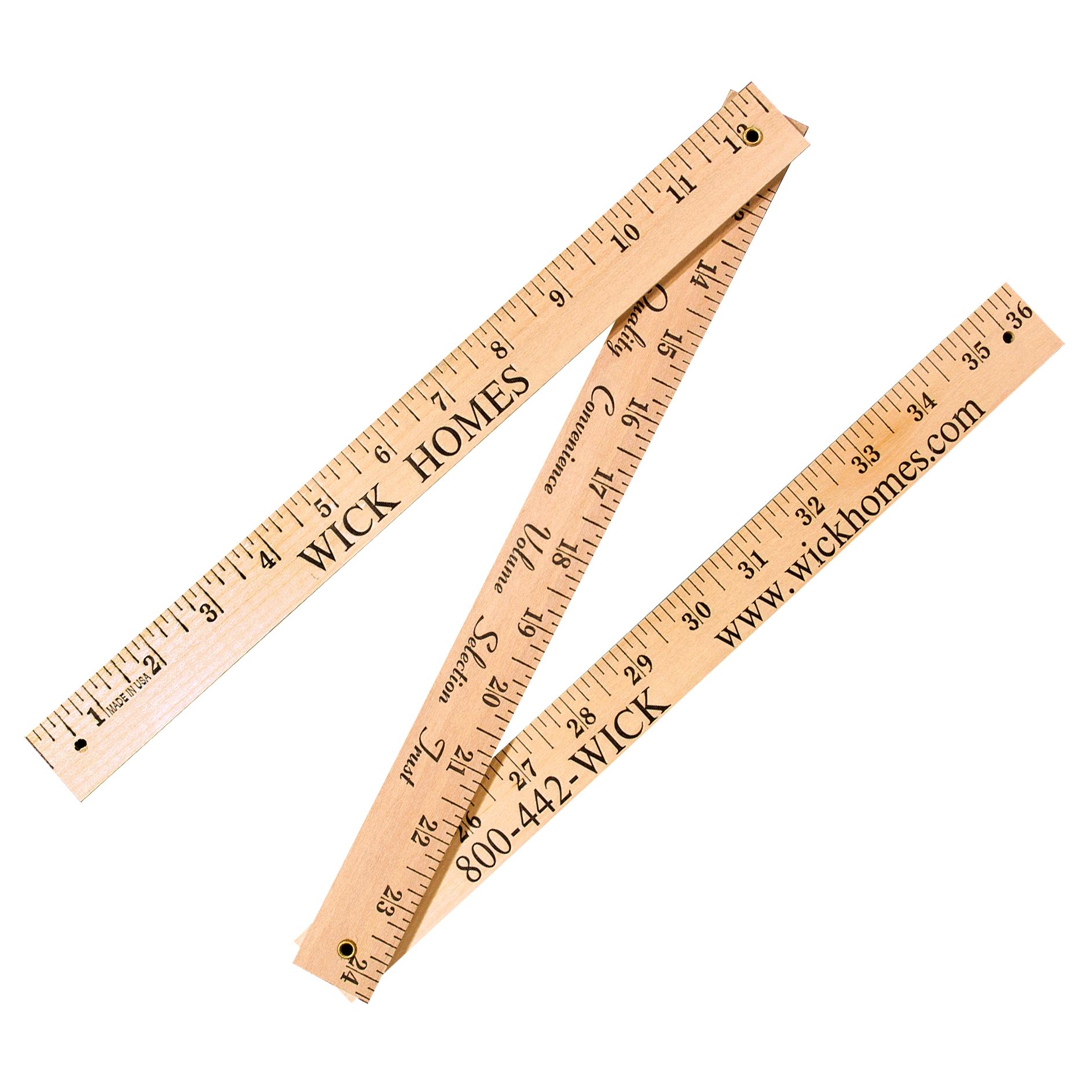 Folding Yardsticks - Natural Finish