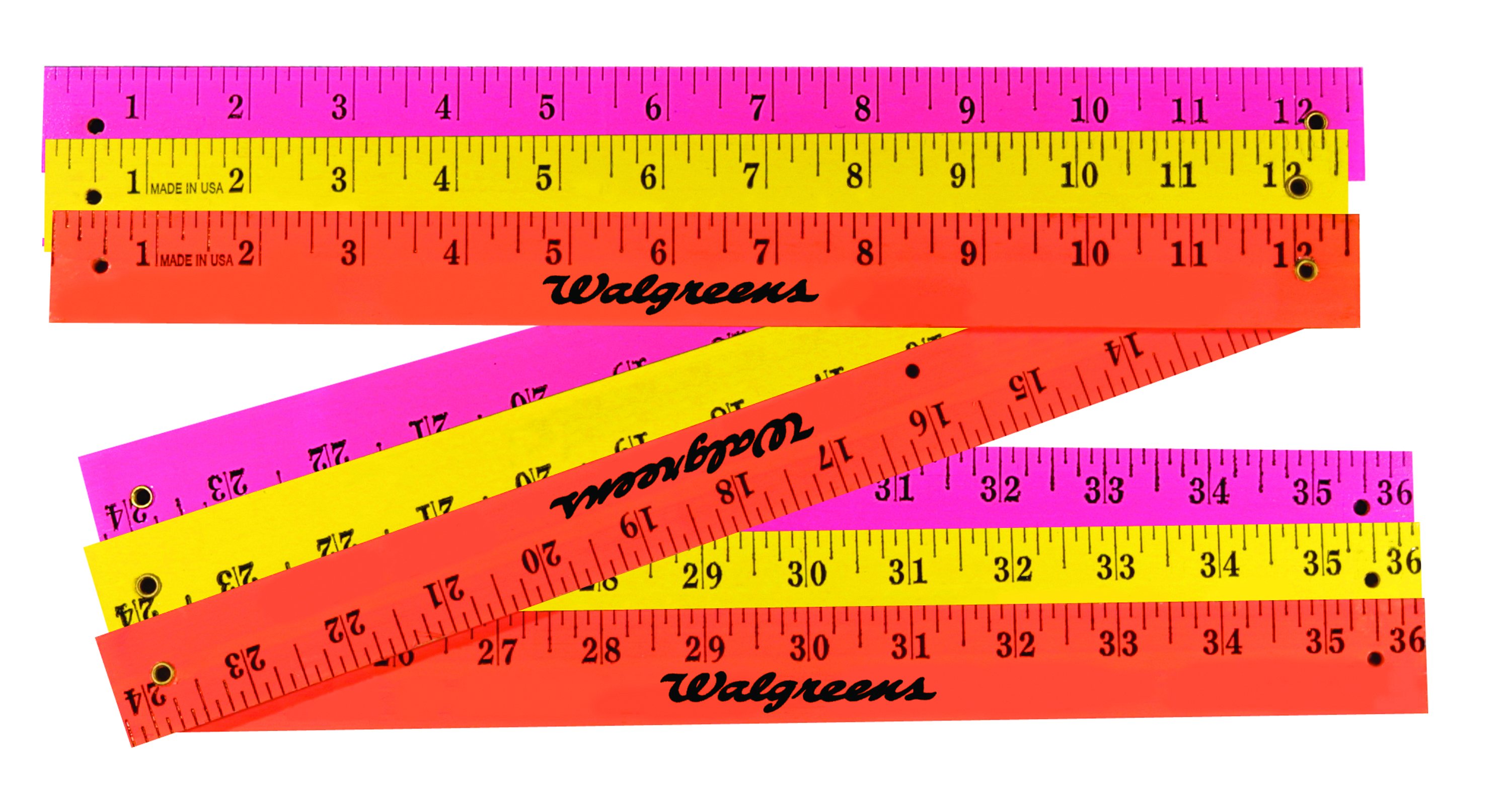 Folding Yardsticks - Fluorescent Finish