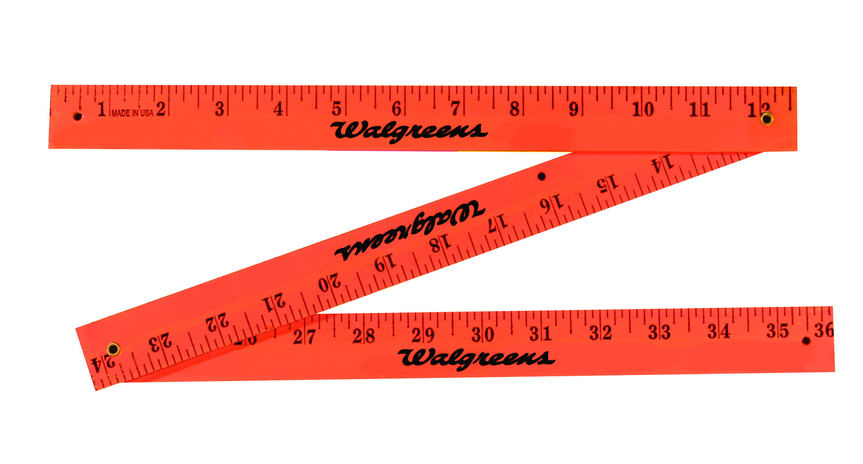 Folding Yardsticks - Fluorescent Finish