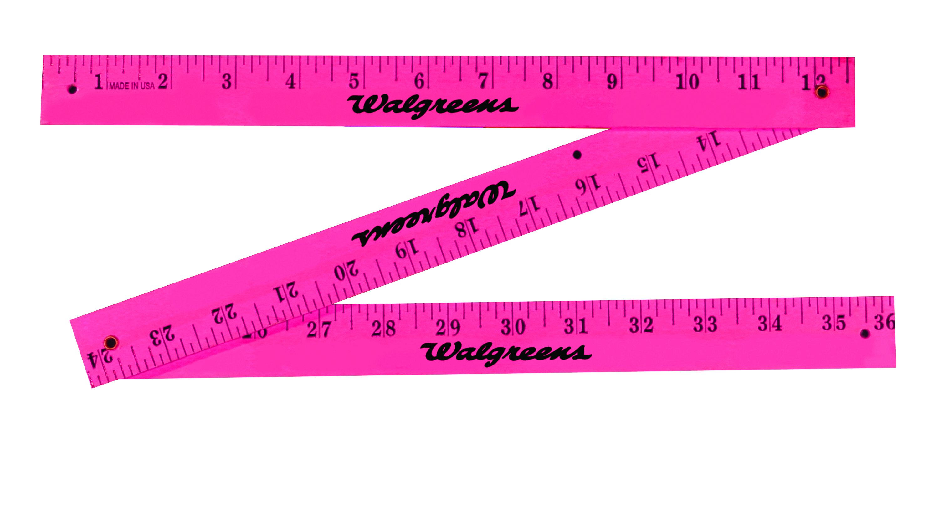 Folding Yardsticks - Fluorescent Finish