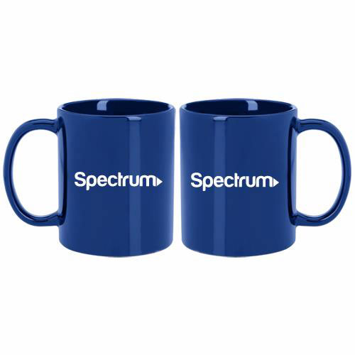 Mug: Blue White Imprint
