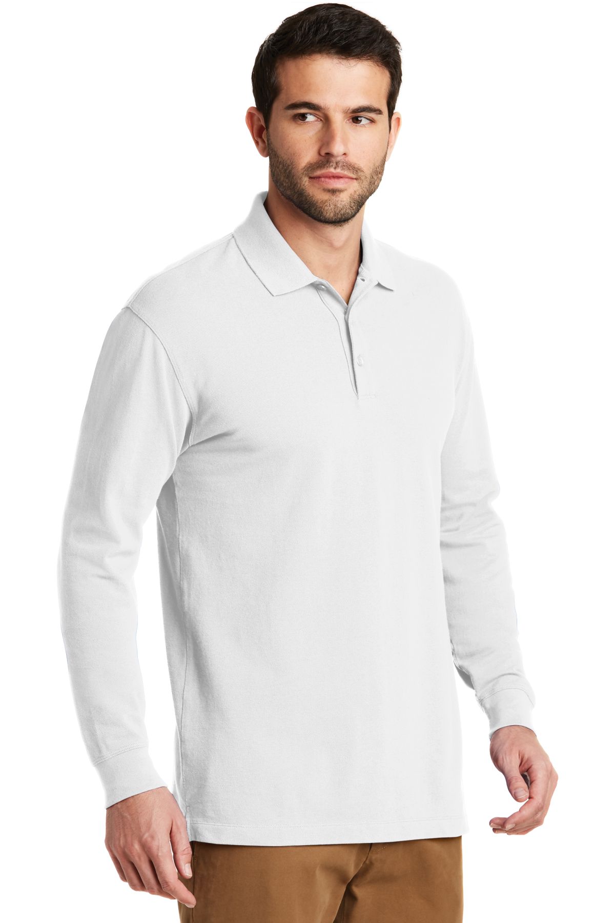 Port Authority® EZCotton™ Long Sleeve Polo