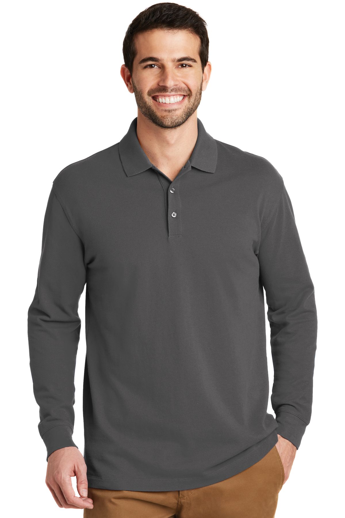 Port Authority® EZCotton™ Long Sleeve Polo