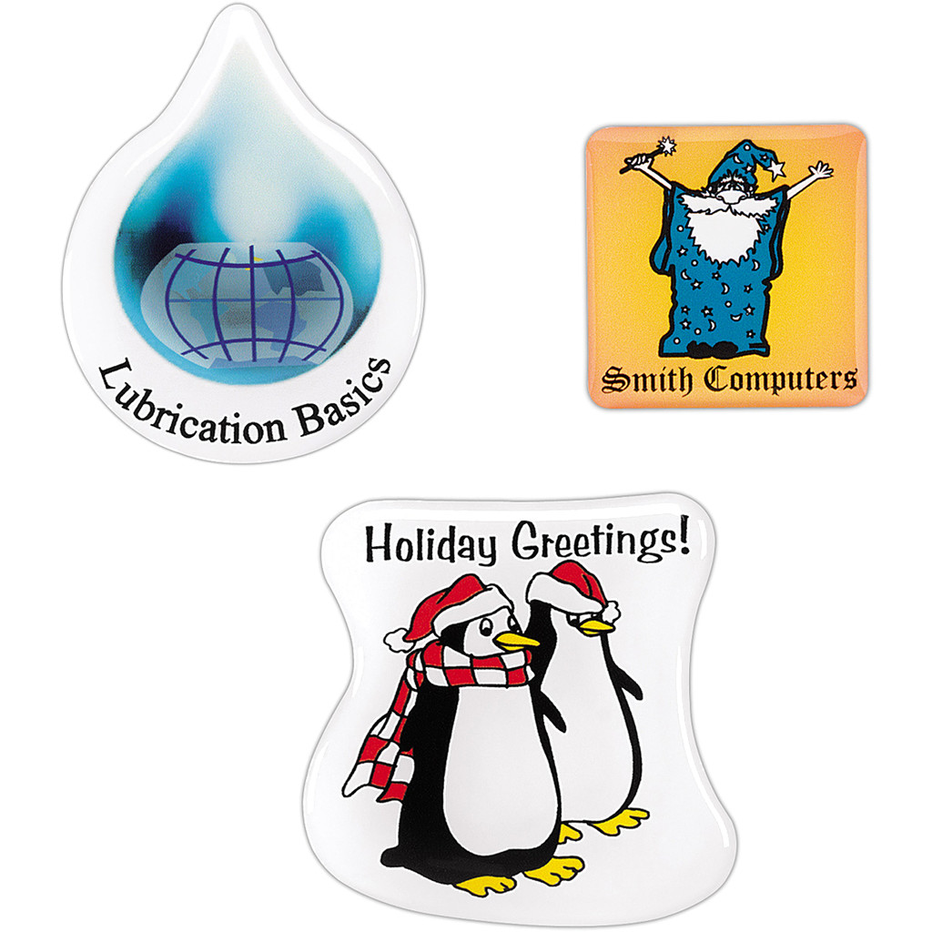 Full Color Domed Decals (Custom sized between 1 and 3 sq. in.)