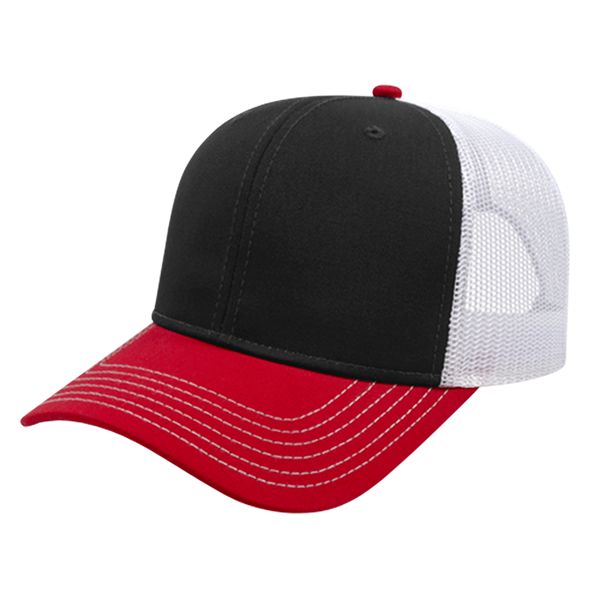 Modified Flat Bill With Mesh Back Cap