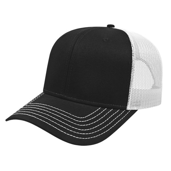 Modified Flat Bill With Mesh Back Cap