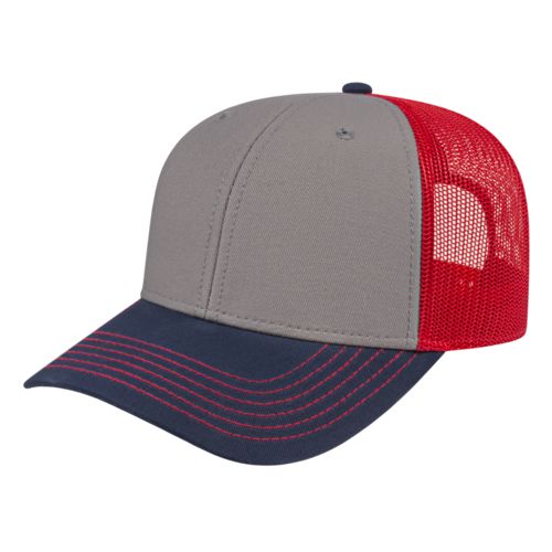 Modified Flat Bill With Mesh Back Cap