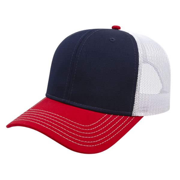 Modified Flat Bill With Mesh Back Cap