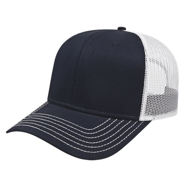 Modified Flat Bill With Mesh Back Cap