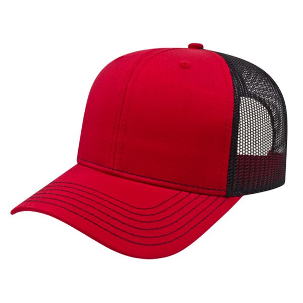 Modified Flat Bill With Mesh Back Cap