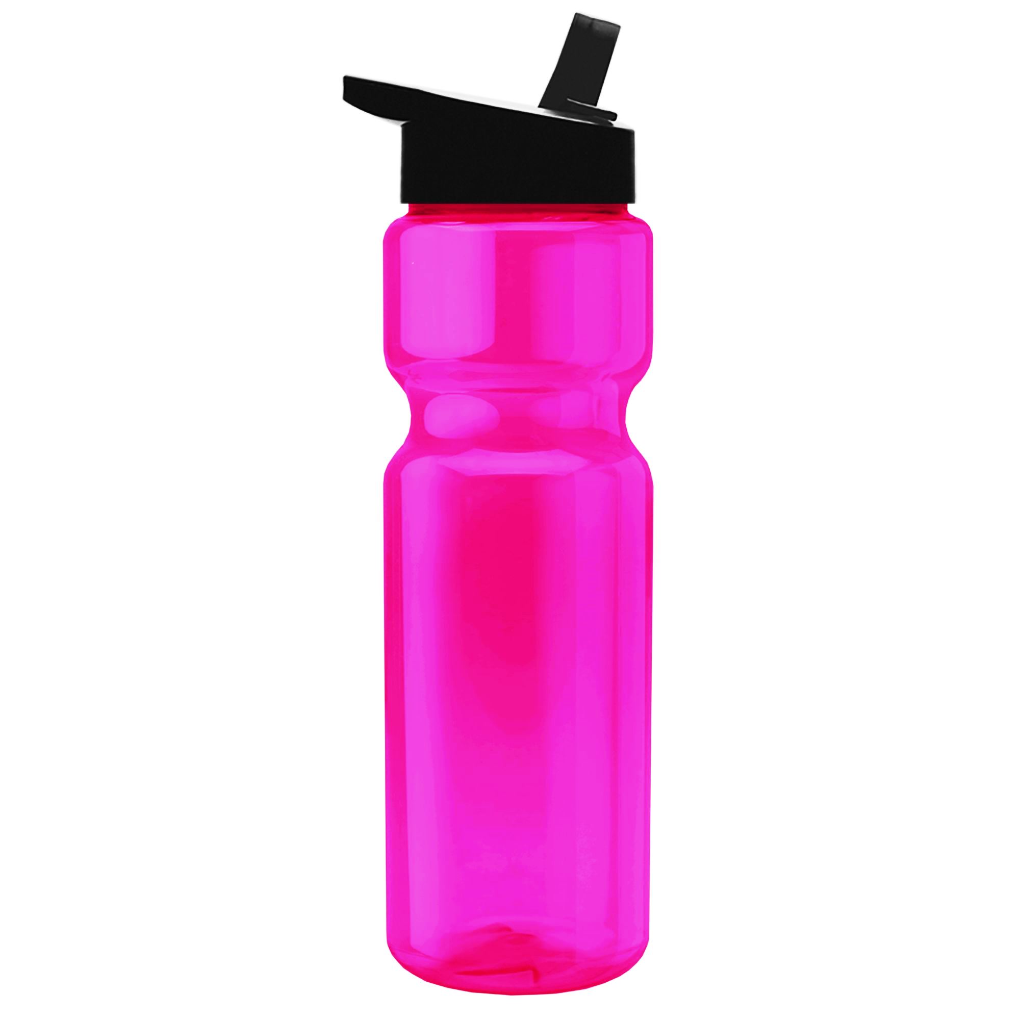 28 oz. Trans. Bottle- New Flip Straw Lid - DP
