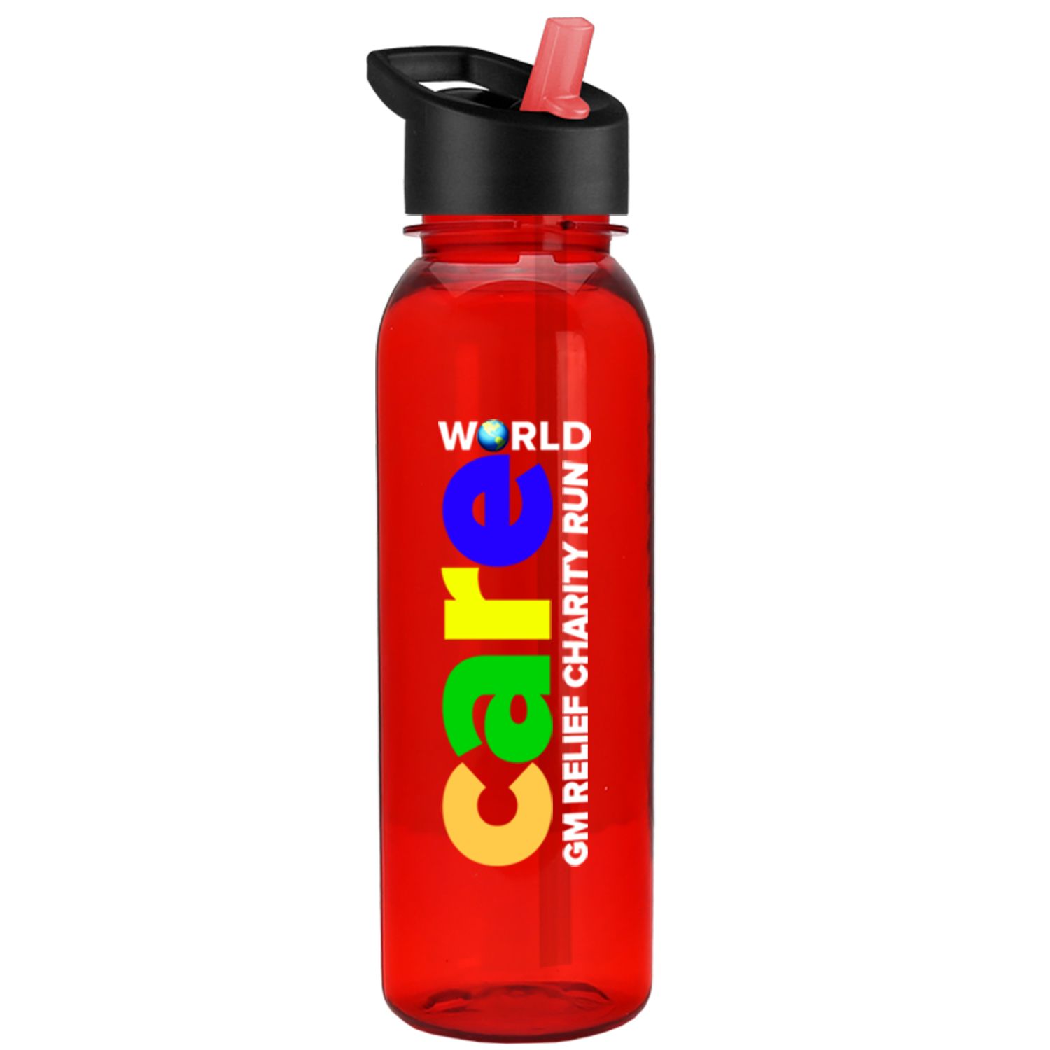 24oz  Bottle Flip Straw Lid - Digital