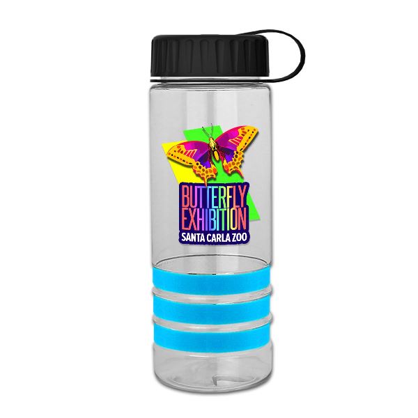 24 oz.  Stripe - Tethered Lid - Digital