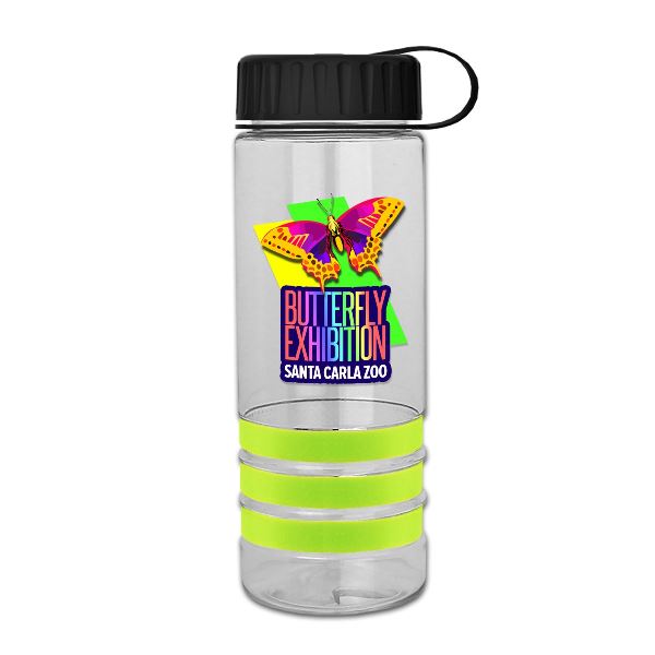 24 oz.  Stripe - Tethered Lid - Digital