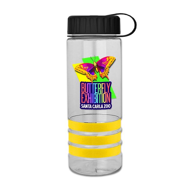 24 oz.  Stripe - Tethered Lid - Digital