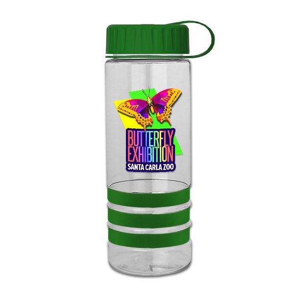 24 oz.  Stripe - Tethered Lid - Digital