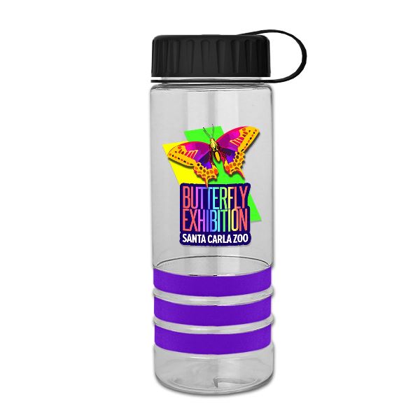 24 oz.  Stripe - Tethered Lid - Digital