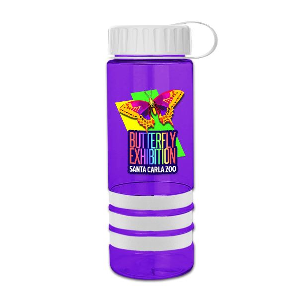 24 oz.  Stripe - Tethered Lid - Digital