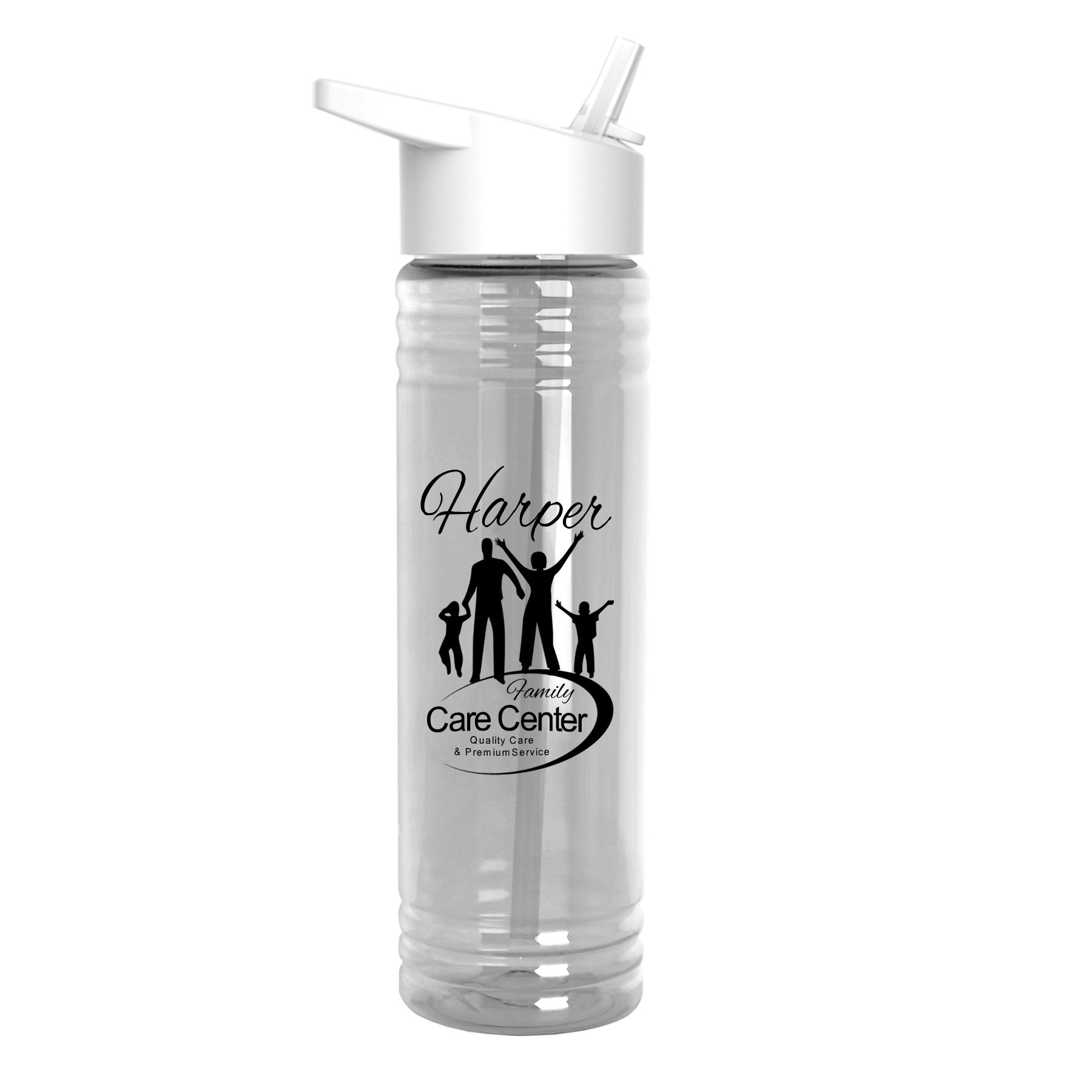 24 oz. Slim Fit Water Bottles with Flip Straw Lid