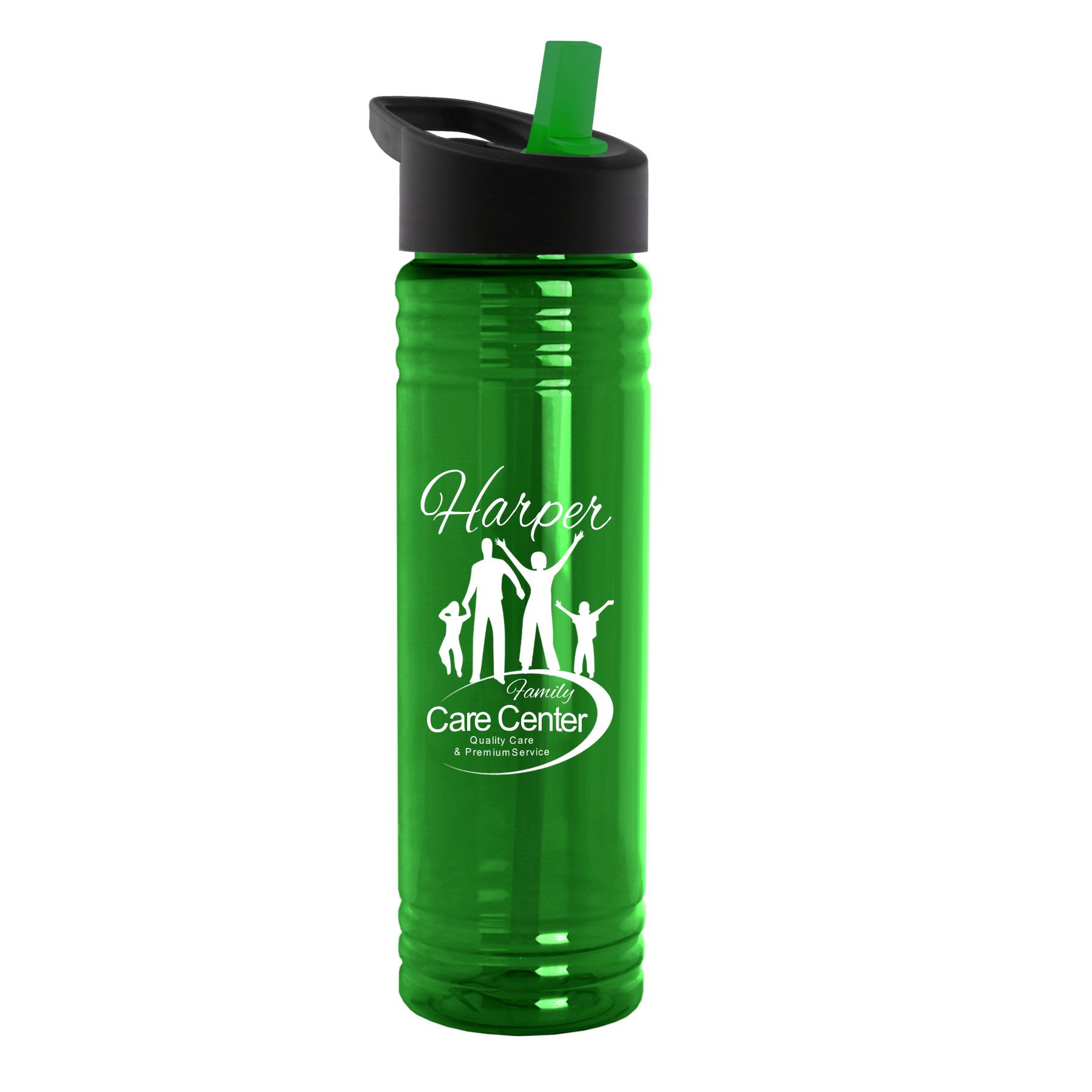 24 oz. Slim Fit Water Bottles with Flip Straw Lid