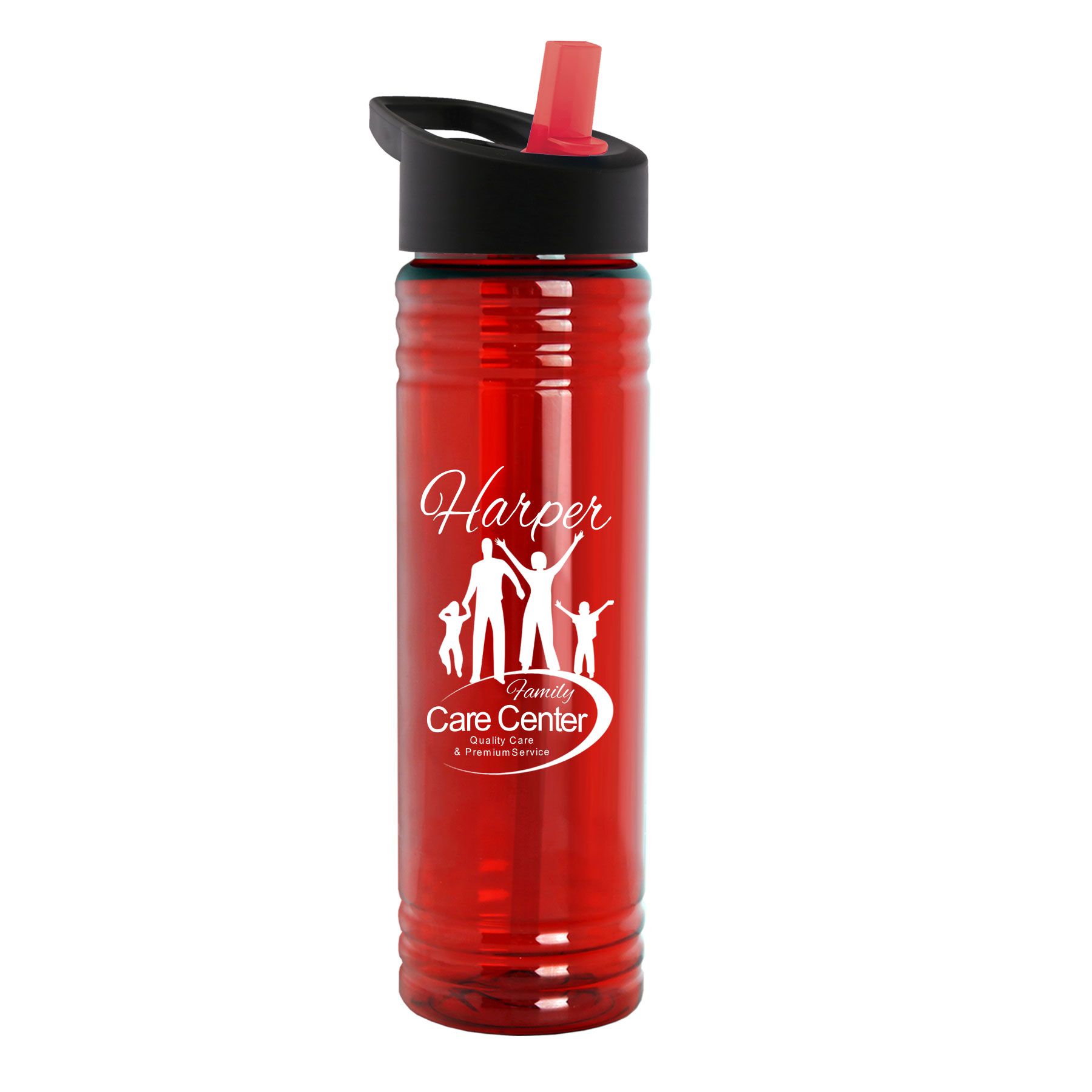 24 oz. Slim Fit Water Bottles with Flip Straw Lid