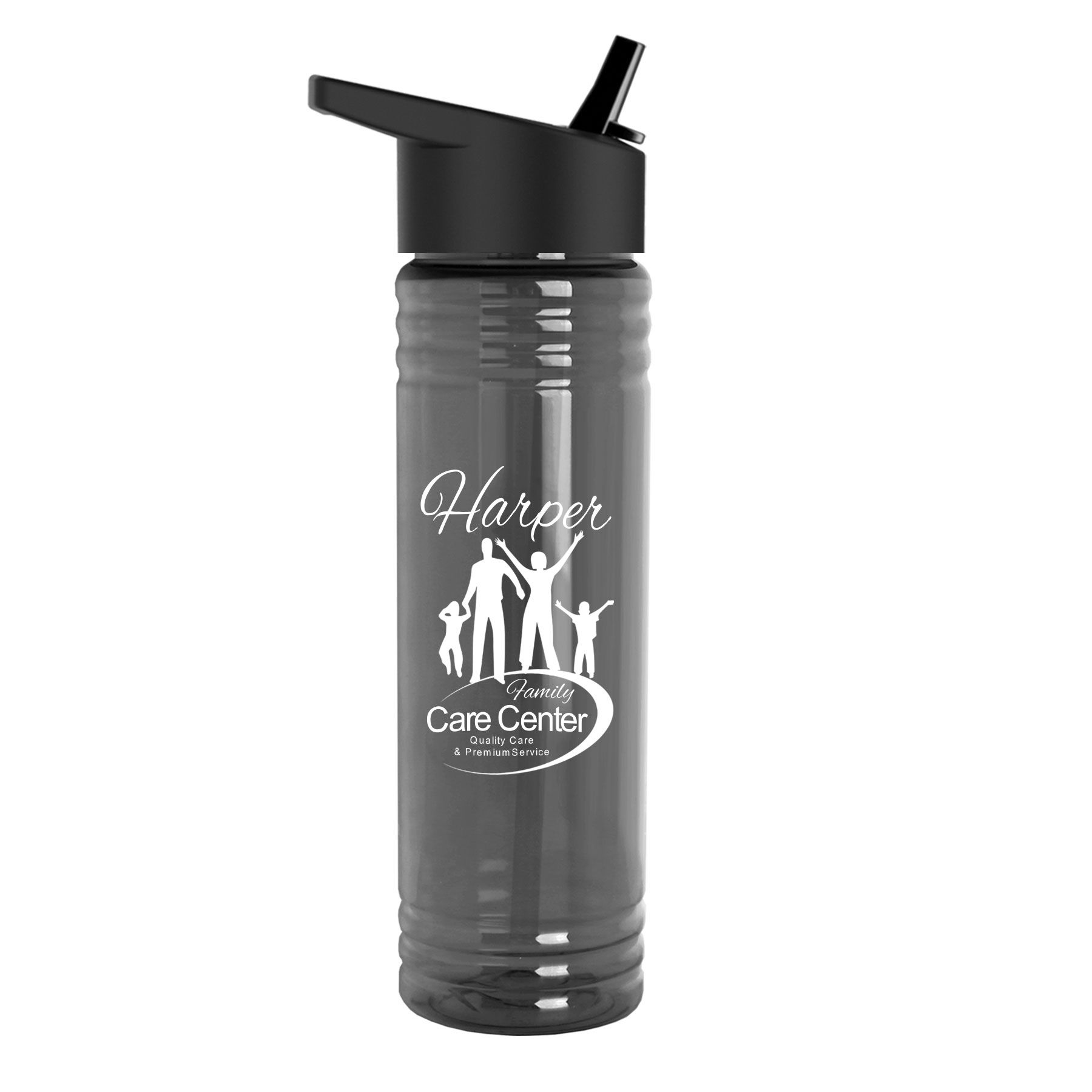 24 oz. Slim Fit Water Bottles with Flip Straw Lid