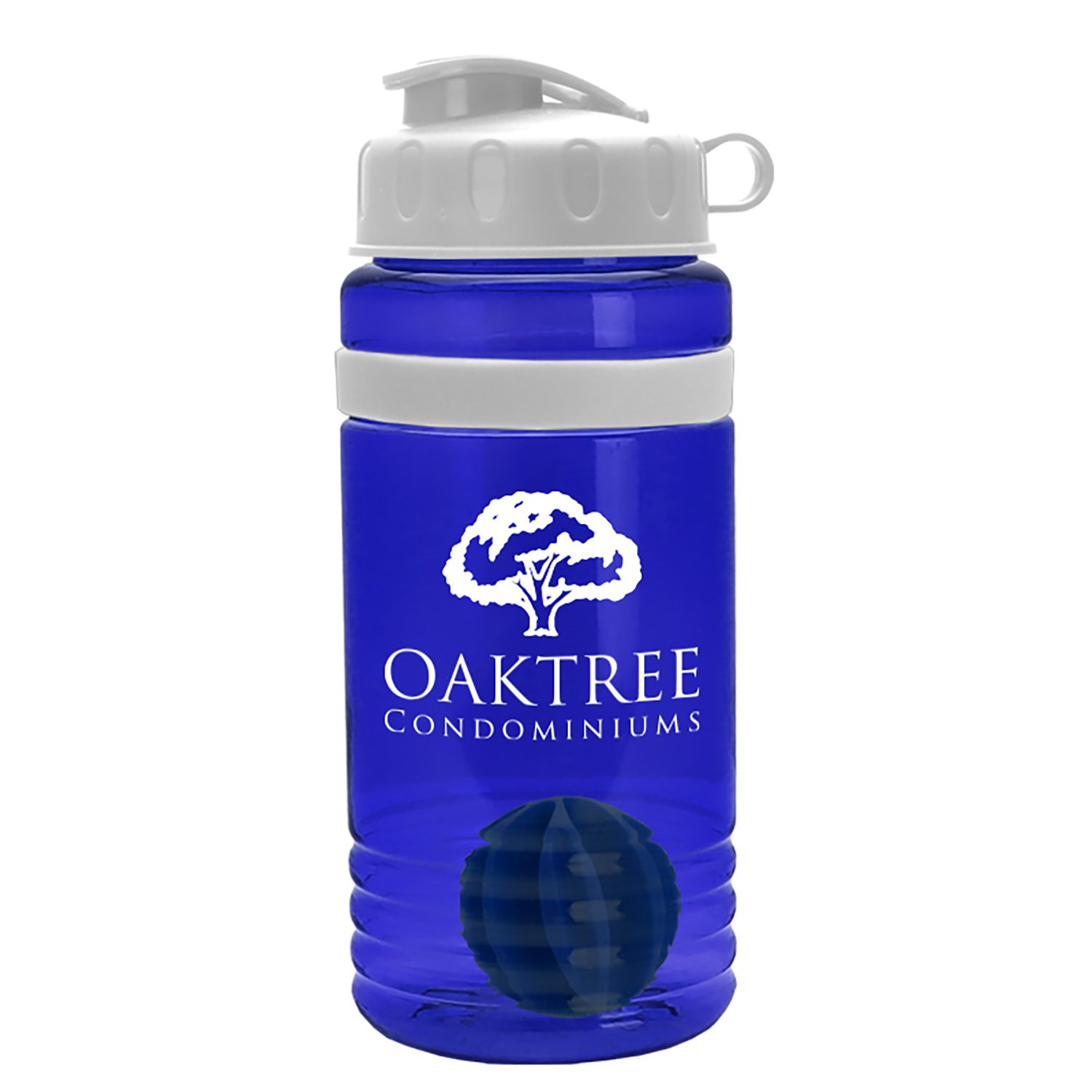 20 oz. Stripe Shaker Bottle with Flip Lid