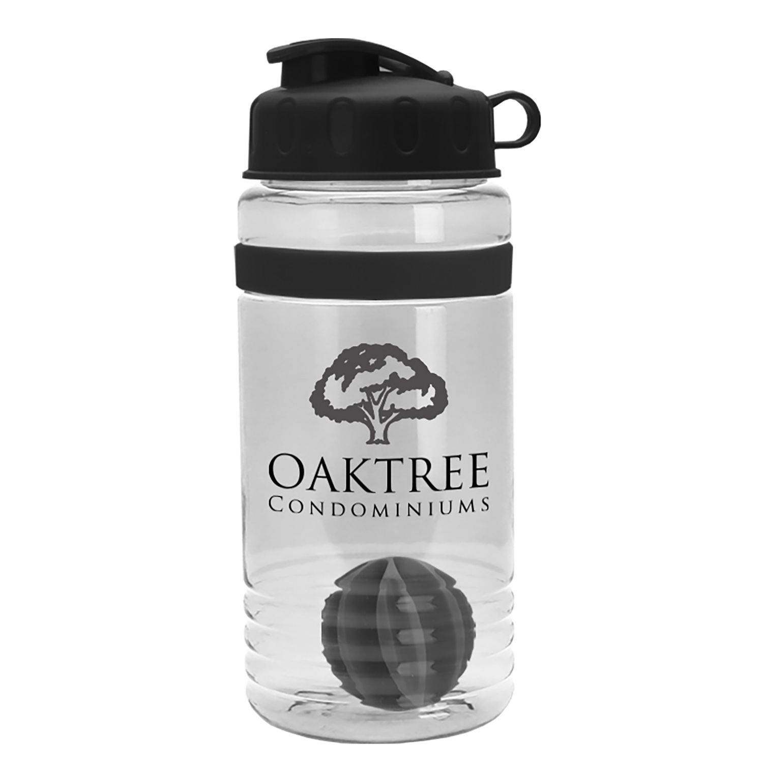 20 oz. Stripe Shaker Bottle with Flip Lid