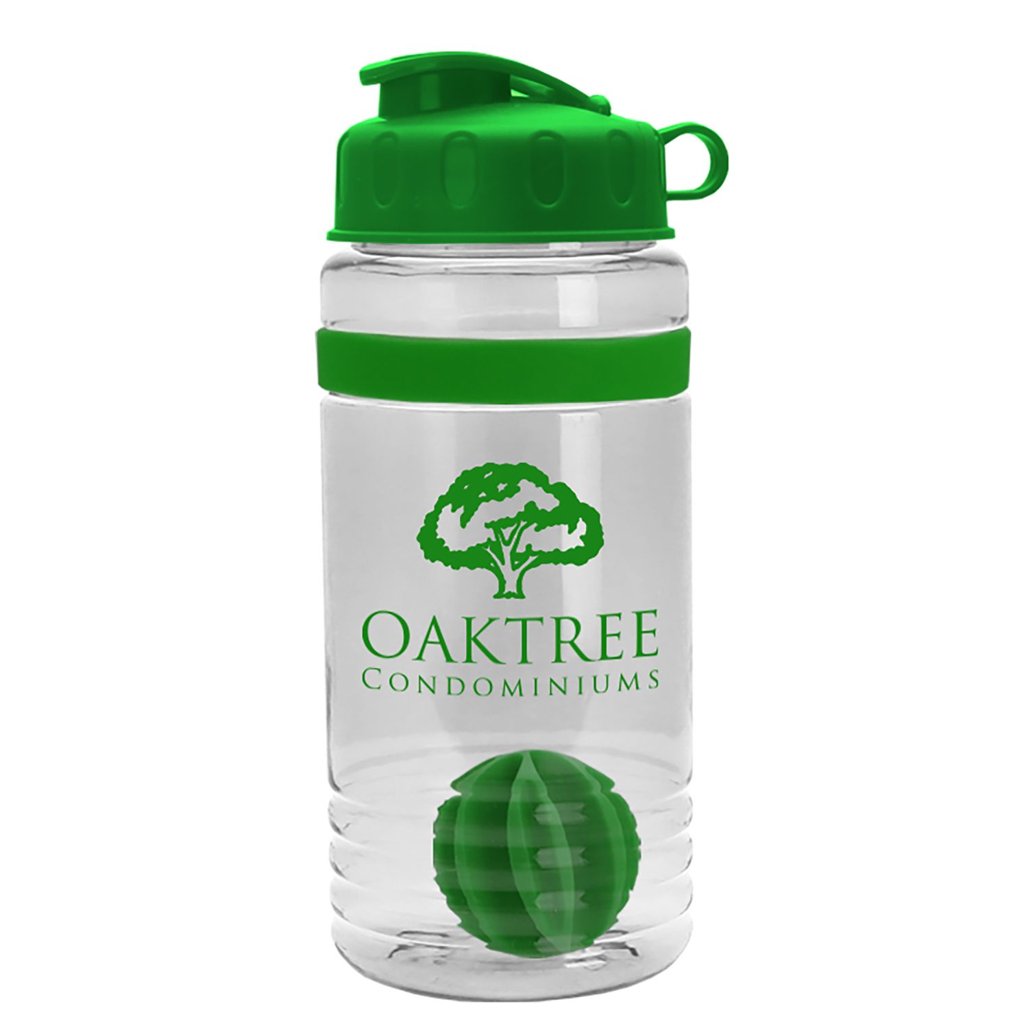 20 oz. Stripe Shaker Bottle with Flip Lid