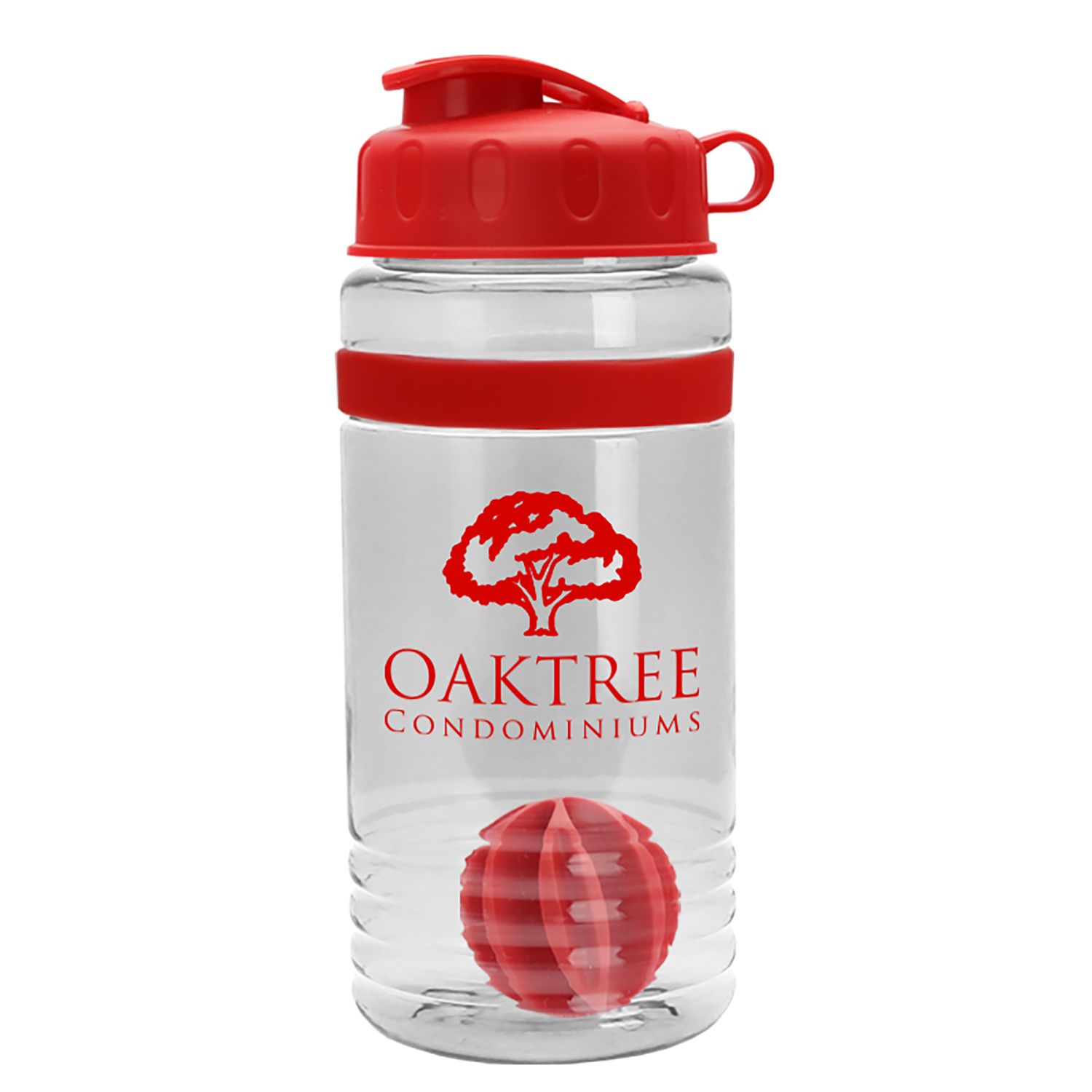 20 oz. Stripe Shaker Bottle with Flip Lid