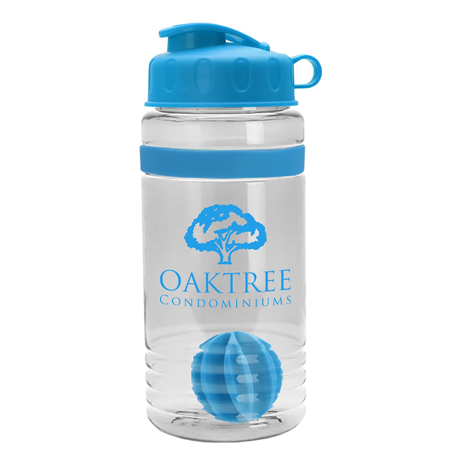 20 oz. Stripe Shaker Bottle with Flip Lid