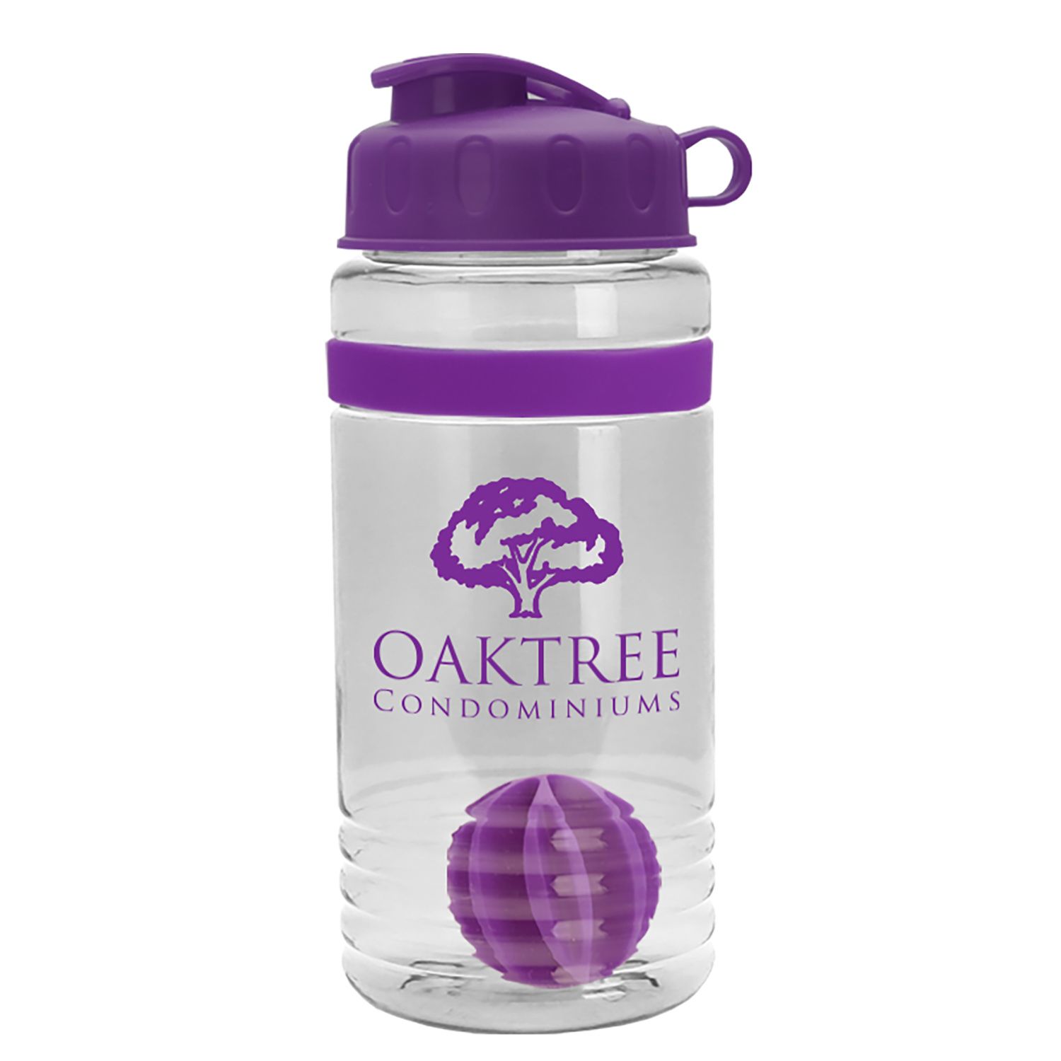 20 oz. Stripe Shaker Bottle with Flip Lid