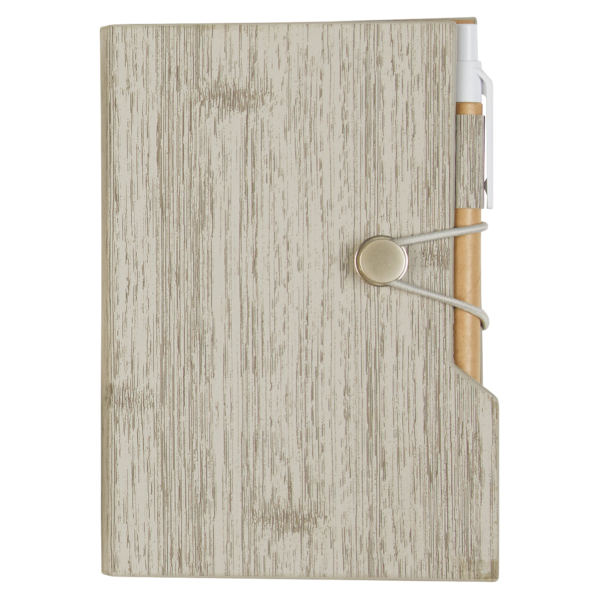 Woodgrain Look Notebook with Sticky Notes & Flags