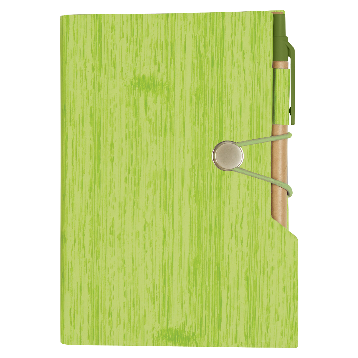 Woodgrain Look Notebook with Sticky Notes & Flags