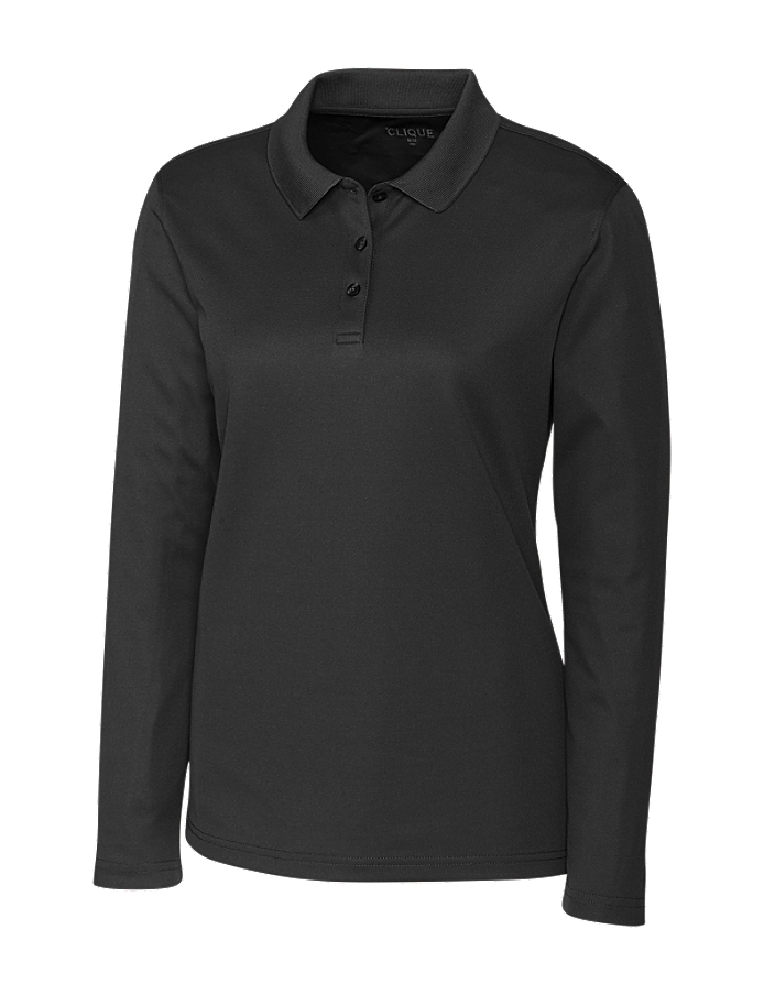 Clique Spin Eco Performance Pique Long Sleeve Womens Polo