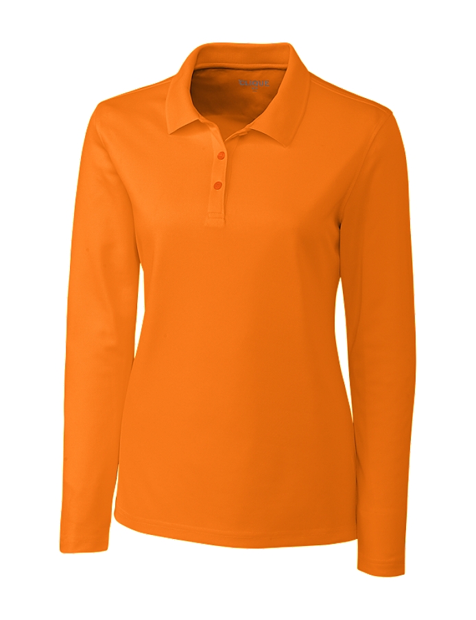 Clique Spin Eco Performance Pique Long Sleeve Womens Polo